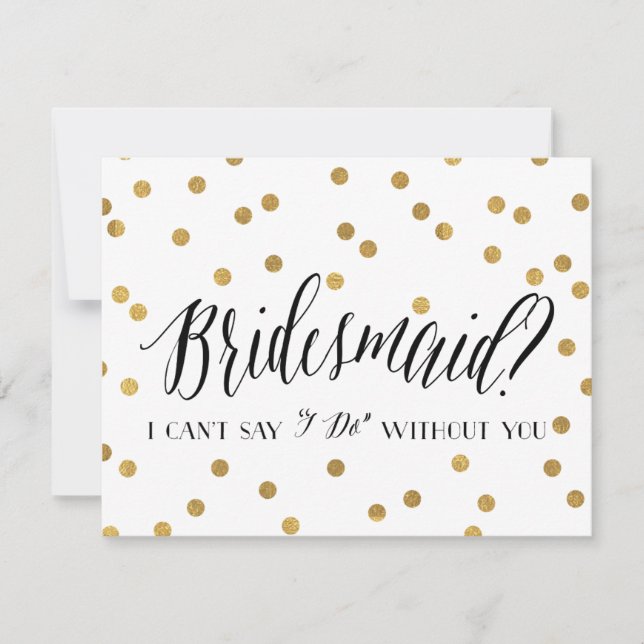 Invitación Confetti Bridesmaid | Noviaria (Anverso)