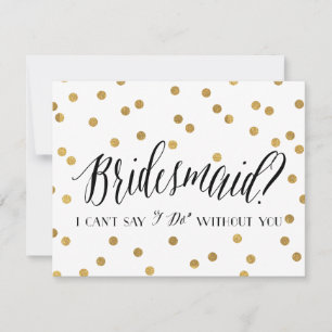 Invitación Confetti Bridesmaid   Noviaria