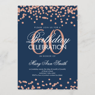 Invitación Confetti de la fiesta de cumpleaños número 60 de l