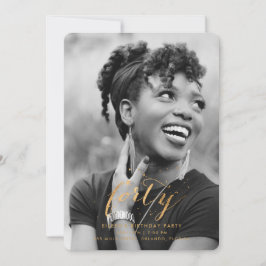 Invitación Confetti de oro 40.º 40º cumpleaños