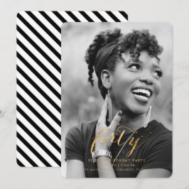 Invitación Confetti de oro 40.º 40º cumpleaños