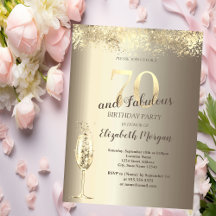 Confetti de oro de vidrio de Champagne de lujo 70º