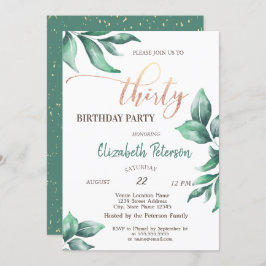 Invitación Confetti, Fiesta de cumpleaños número 30 de las su