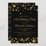 Invitación Confetti Gold 18th Birthday Party<br><div class="desc">Fiesta de Oro 18 Años Invitación a Confetti. La invitación a la Fiesta de los Dieciocho Años es perfecta para una moderna fiesta de los dieciocho Años.</div>