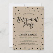 Confetti negro y kraft | Fiesta de Jubilación Mode