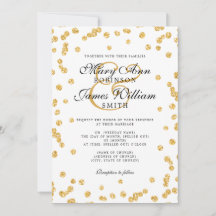 Confetti Purpurina de oro simple y elegante