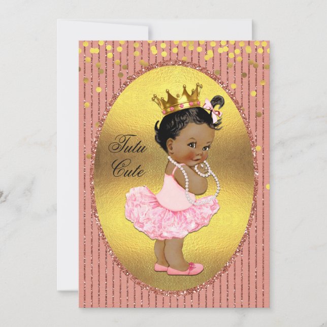 Invitación Confetti, Purpurina de Relieve metalizado dorado d (Anverso)