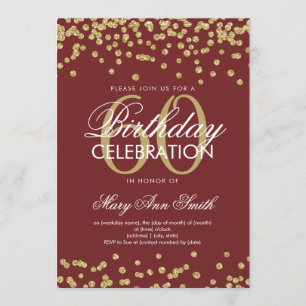 Invitación Confetti, Purpurina del Partido de los Años 60 de