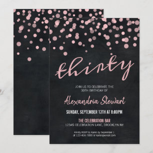 Invitación Confetti rosado moderno no es más que un clavadist