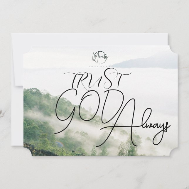 Invitación "Confía en Dios siempre" (Anverso)