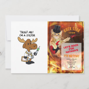 Invitación ¡Confía en mí! i´m á médica   elegir color de fond