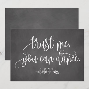 Invitación Confía en Mí Puedes Bailar Señal de Alcohol de Bod