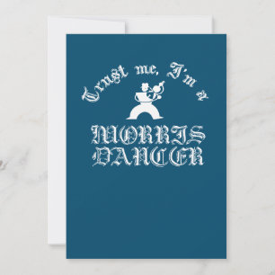 Invitación Confía en mí, soy un bailarín de Morris diseño bla