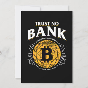 Invitación Confiar No Banco Bitcoin BTC Criptocurrency Crypto