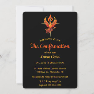 Invitación Confirmación cruzada y sagrada de Dove editable