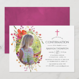 Invitación Confirmación de Aquarelle Wildflower