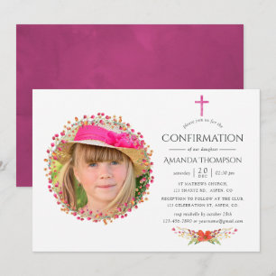 Invitación Confirmación de Aquarelle Wildflower