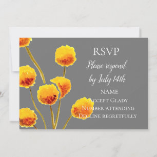Invitación Confirmación de asistencia a boda acuarela de flor