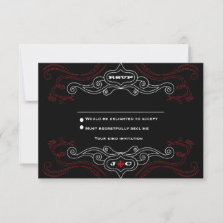 Invitación Confirmación de asistencia para boda de Rock 'n' R