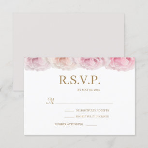 Invitación Confirmación de asistencia para boda floral elegan