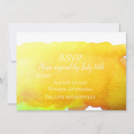 Invitación Confirmación de boda arena amarilla playa acuarela