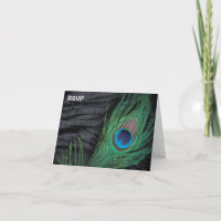 Confirmación de boda de estilismo de pavo real neg