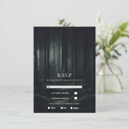 Invitación Confirmación de boda en el bosque oscuro y sombrío