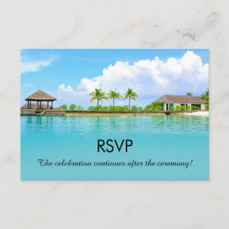 Invitación Confirmación de Boda en Resort de Destino Tropical