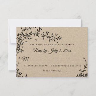Invitación Confirmación de Boda Encanto Bosque