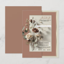 Confirmación de Boda Floral Botánica Moderna de Mo