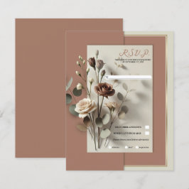 Invitación Confirmación de Boda Floral Botánica Moderna de Mo