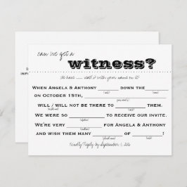 Invitación Confirmación de boda (rellenar)