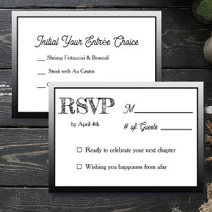 Invitación Confirmación de boda y opciones de plato principal
