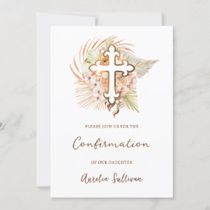 Invitación Confirmación de Bouquet Boho Peach