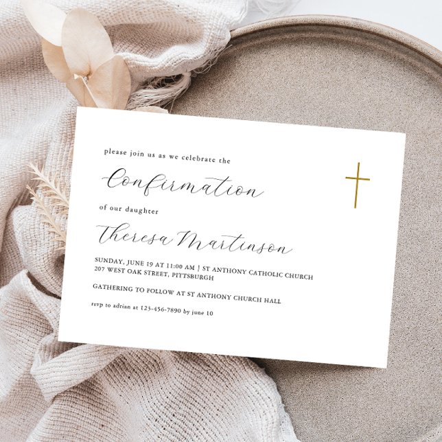 Invitación Confirmación de caligrafía simple y elegante (Subido por el creador)