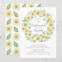 Confirmación de Chicas florales de margarita fresc
