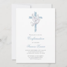 Confirmación de cruz azul del Espíritu Santo