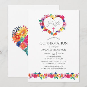 Invitación Confirmación de Fiesta Floral Acuarela