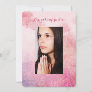 Invitación Confirmación de foto floral
