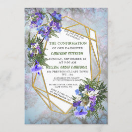Invitación Confirmación de Jacaranda Blooms & Lily Bouquet