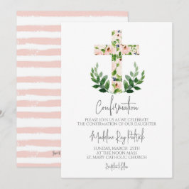 Invitación Confirmación de la Cruz Floral