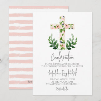 Invitación Confirmación de la Cruz Floral
