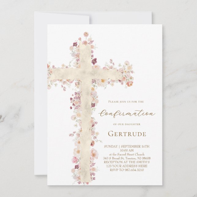 Invitación Confirmación de la Santa Cruz (Anverso)