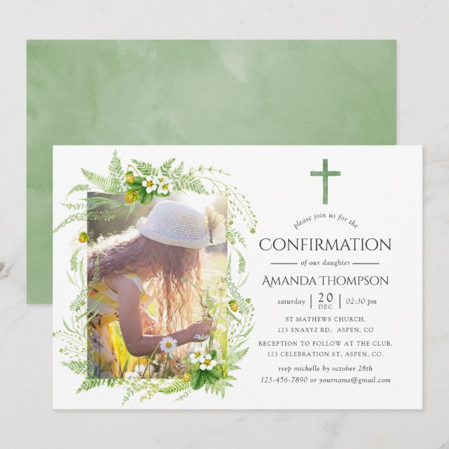 Invitación Confirmación de la vegetación del país (Anverso / Reverso)