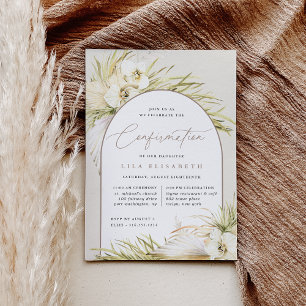 Invitación Confirmación de los trópicos vintage