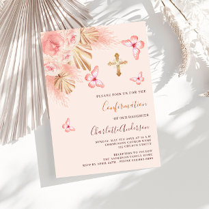 Invitación Confirmación de oro de rosa rosa rosa rosa rosa ro