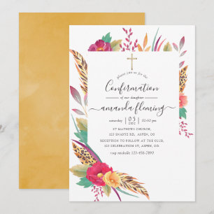 Invitación Confirmación de Safari acuarela floral