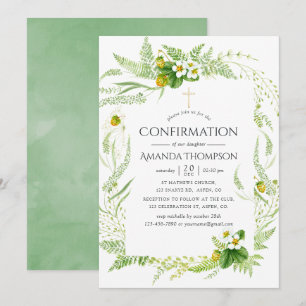 Invitación Confirmación de vegetación en acuarela