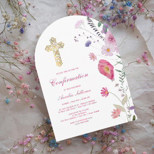 Invitación Confirmación del Arco de Flores Silvestres de Prim