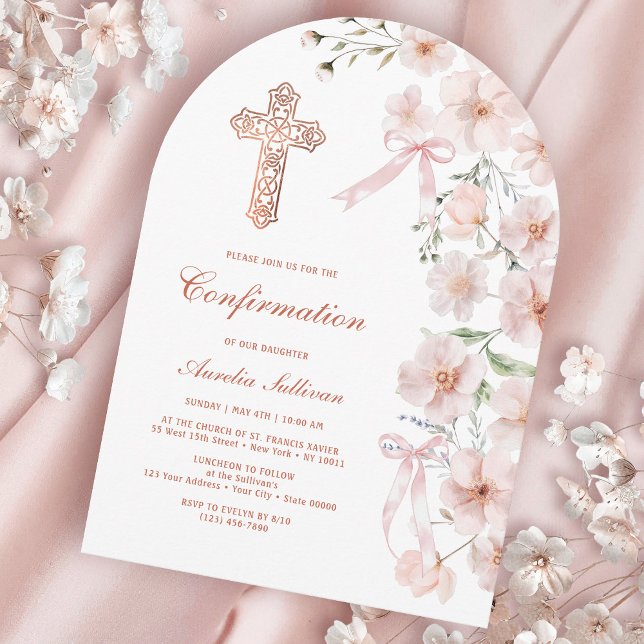 Invitación Confirmación del arco de flores silvestres y arcos (Subido por el creador)